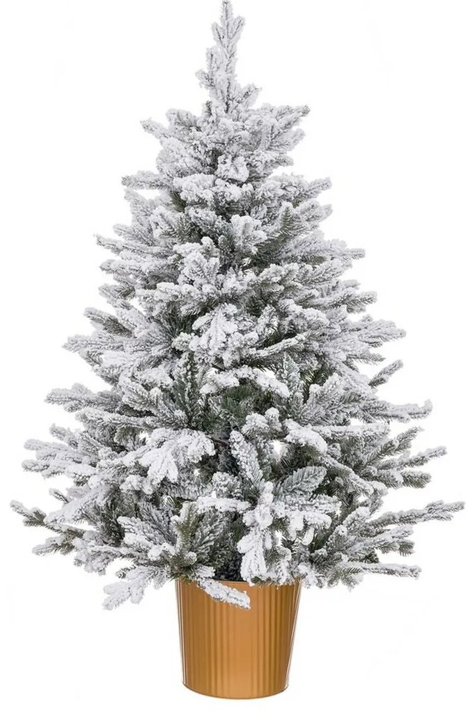 Albero di Natale Dorato Polietilene Nevoso 58 x 58 x 90 cm