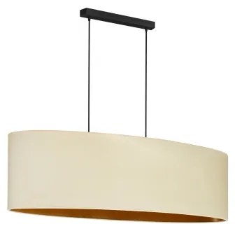 Duolla - Lampadario a sospensione con filo OVAL VEGAN 2xE27/15W/230V color crema