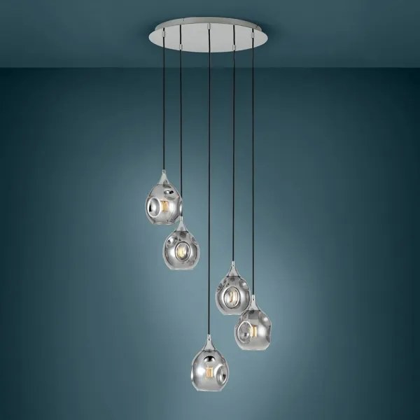 Eglo 39682 - Lampadario su filo BREGALLA 5xE27/40W/230V