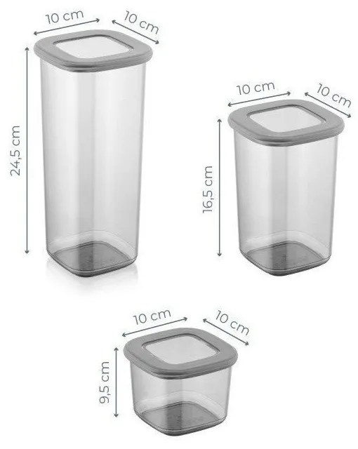 Set di contenitori per alimenti alimentari 15 pz Fresco – Hermia