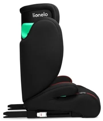 Lionelo - Seggiolino auto HUGO i-Dimensioni 100-150 cm nero/rosso