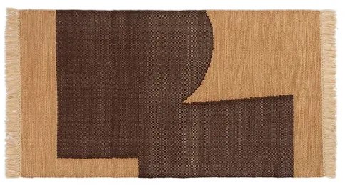 Forene Rug 80x140 Tan/Chocolate - Ferm Living