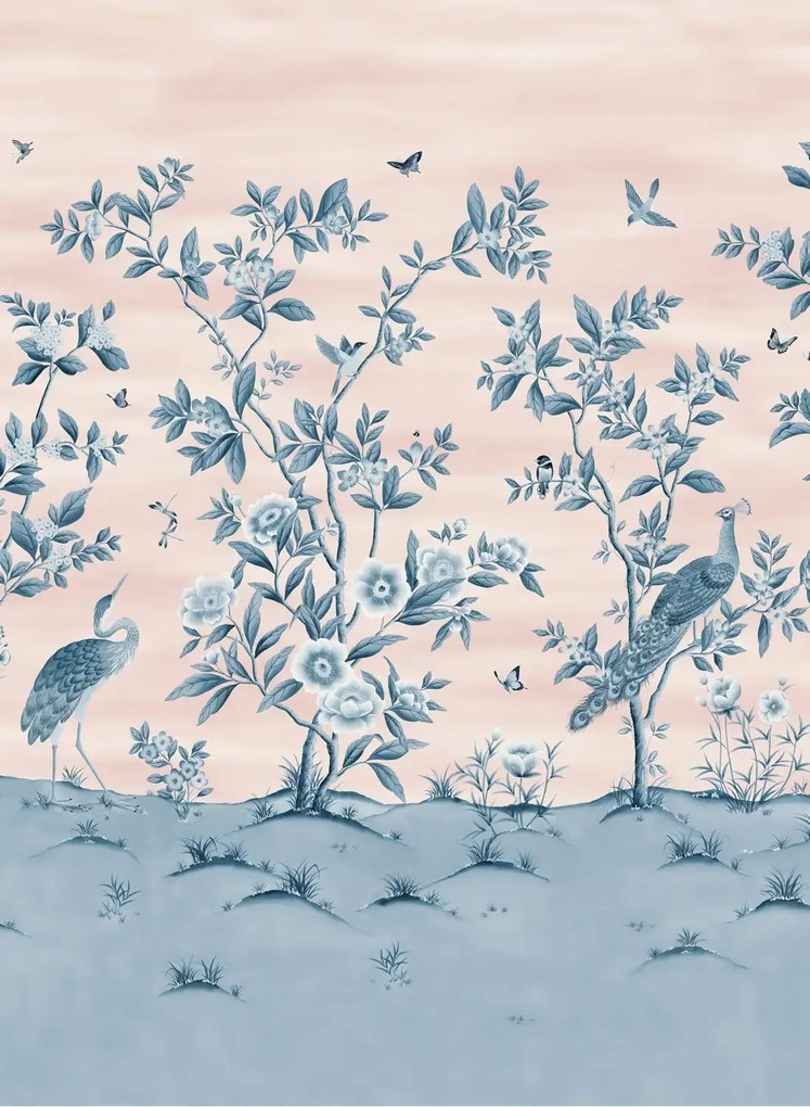 Harlequin Wandbild Florence - Powder/ China Blue