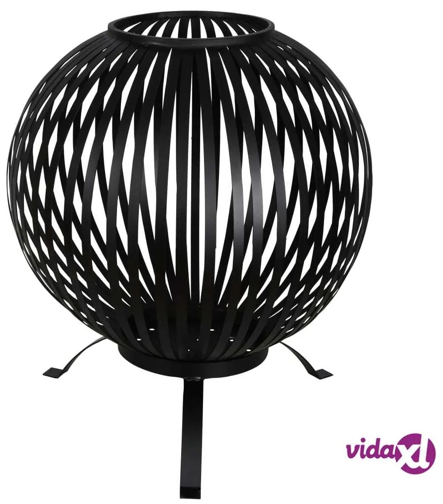 Esschert Design Braciere a Sfera in Acciaio al Carbonio Nero FF400