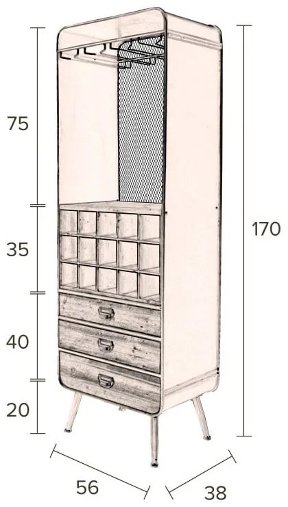 Armadio per vini in legno Vino - Dutchbone