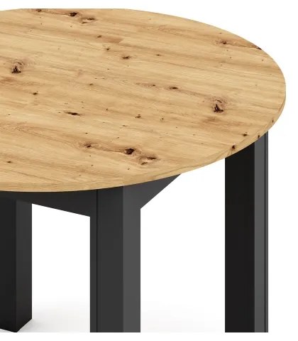 Tavolo da pranzo allungabile WILY rovere artisan/nero