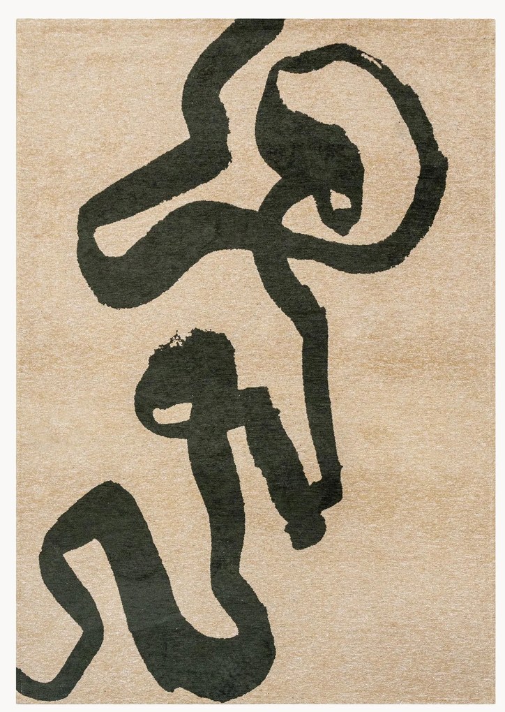 Tappeto da interno-esterno lavabile in jacquard Ribbon