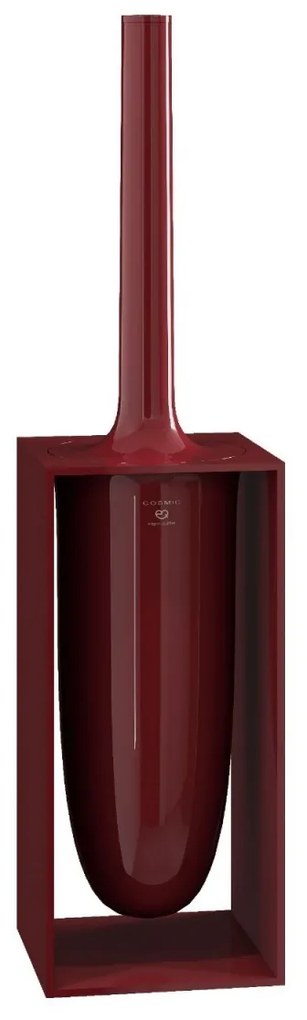 Portascopino wc a Terra rosso Rubino Lucido inside 2911400 Cosmic