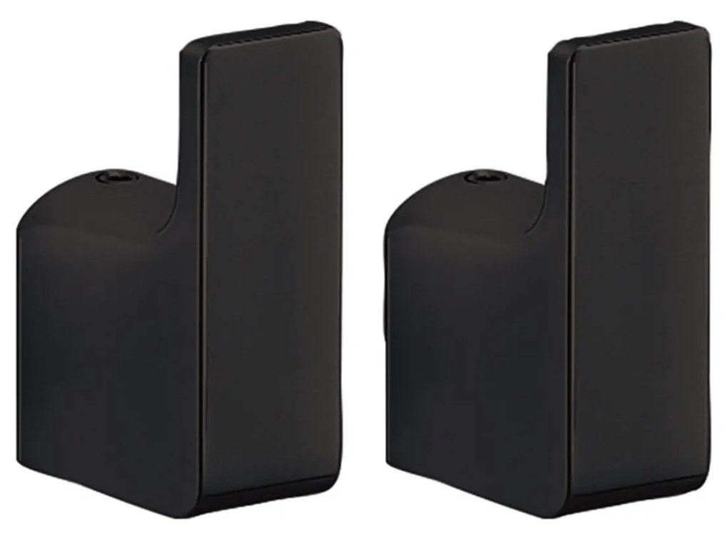 Doppio Appendiabito a Parete Gedy "Pirenei" Nero Opaco