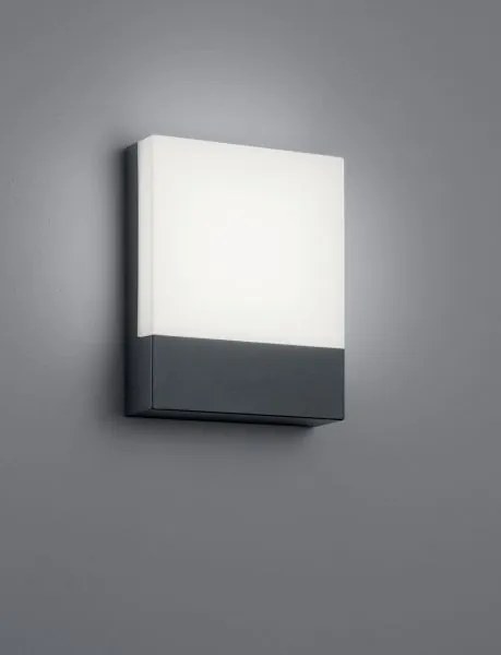 Applique a parete led pecos 227760142 alluminio e antracite