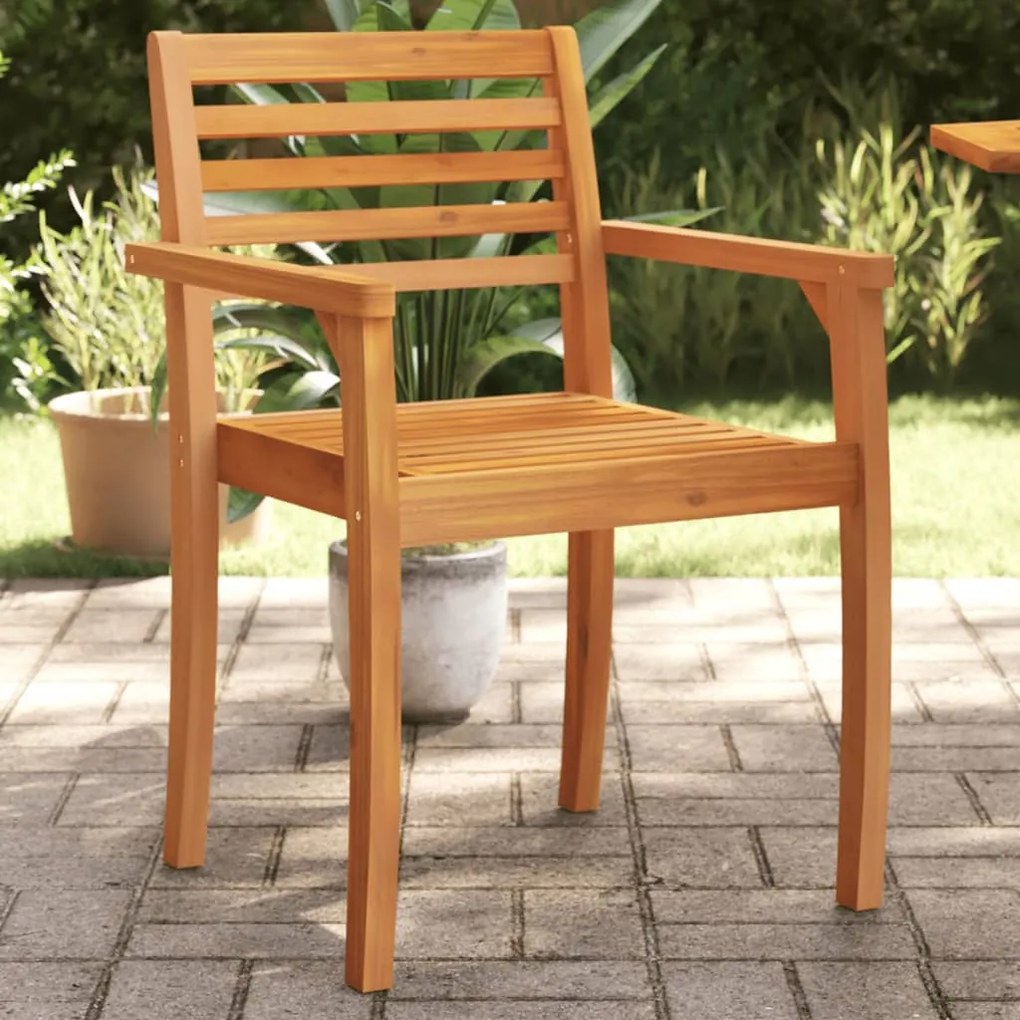 Sedie da giardino 2 pz 59x55x85 cm legno massello di acacia