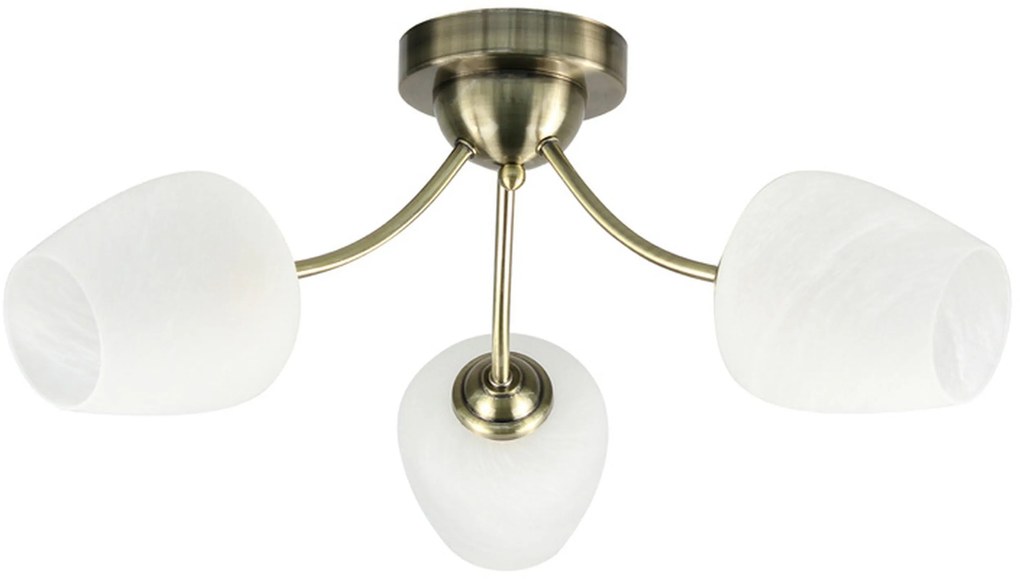 Candellux Zina lampada da soffitto 3x40 W bianco-verderame 33-22585