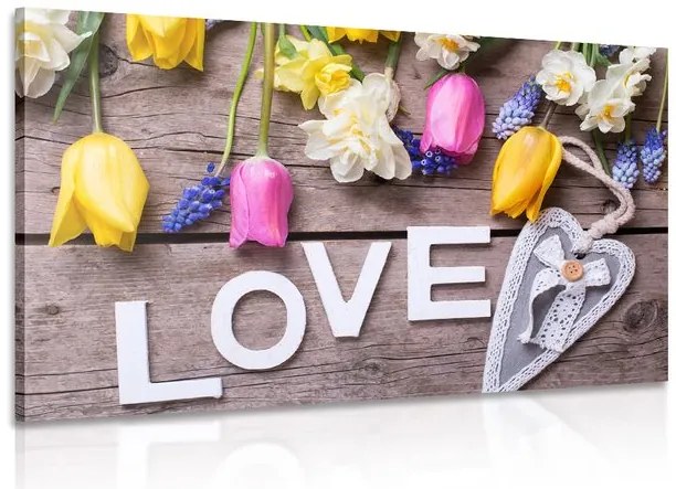 Stampa su tela – Con scritta Love