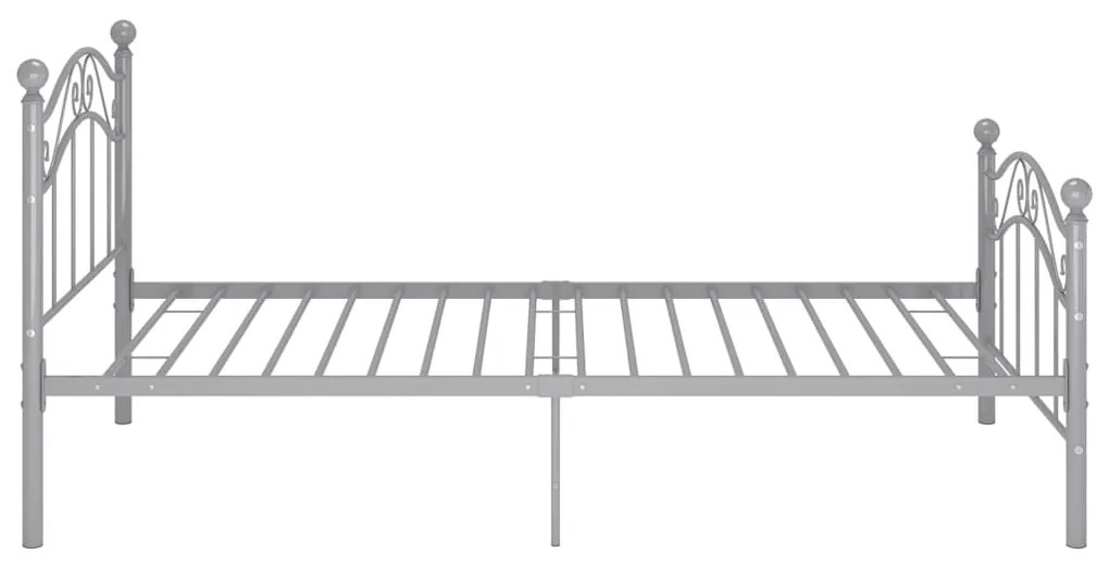 Giroletto grigio in metallo 90x200 cm