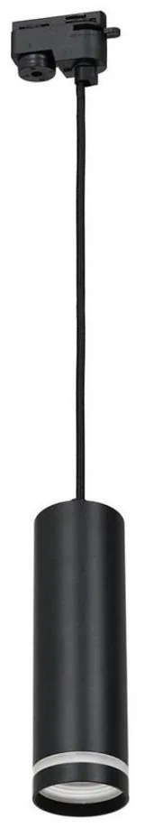 Lampadario su corda per sistema a binario PIPE 1xGU10/25W/230V nero