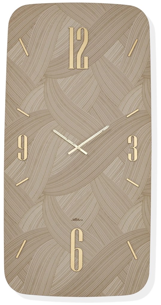 Abitarte Orologio da Parete grande in verticale Crisma max con numeri arabi- in 2 varianti 80 x 160 Carta da parati CRISMA oro