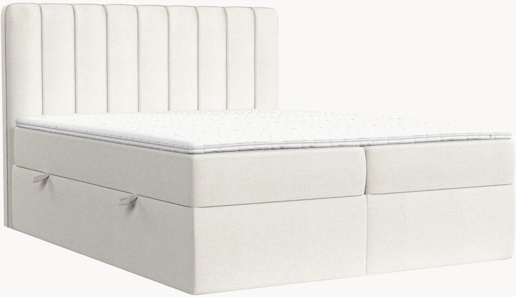 Letto boxspring fatto a mano con contenitore Skyfall, H2