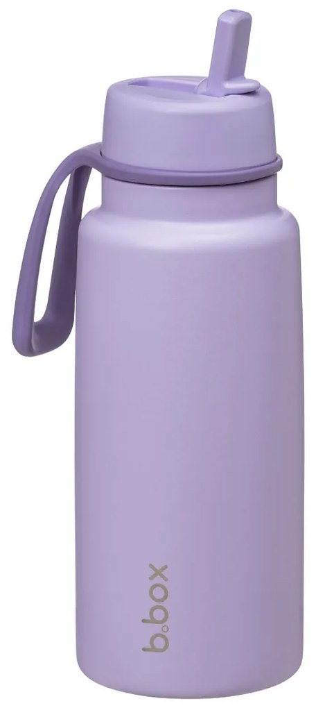 Bottiglia termica in acciaio inox con cannuccia 1l - viola