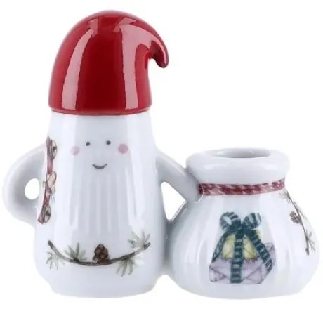 Portacandela in ceramica a tema natalizio Hammershøi Christmas Father Elf – Kähler Design