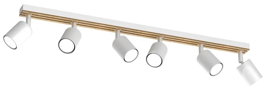 Faretto TERRA 6xGU10/8W/230V bianco/quercia