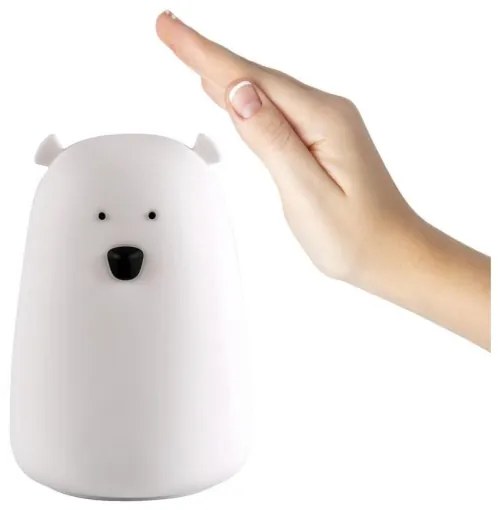 Lampada touch LED RGB per bambini BEAR LED/0,8W/5V bianca + USB