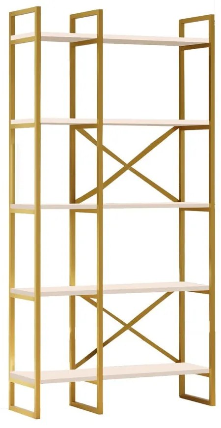 Ripiano bianco/oro 87,5x175 cm Monica - Kalune Design