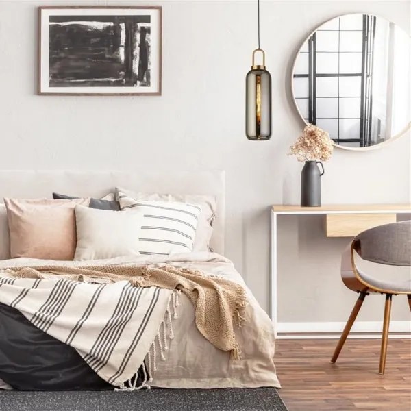 Searchlight 46641-1SM - Lampadario a sospensione con filo PIPETTE 1xE27/60W/230V lesklá