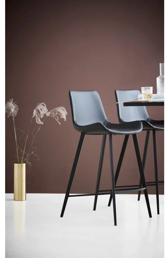 Sedia da bar in similpelle nera DAN-FORM Danimarca , altezza 91 cm Hype - DAN-FORM Denmark