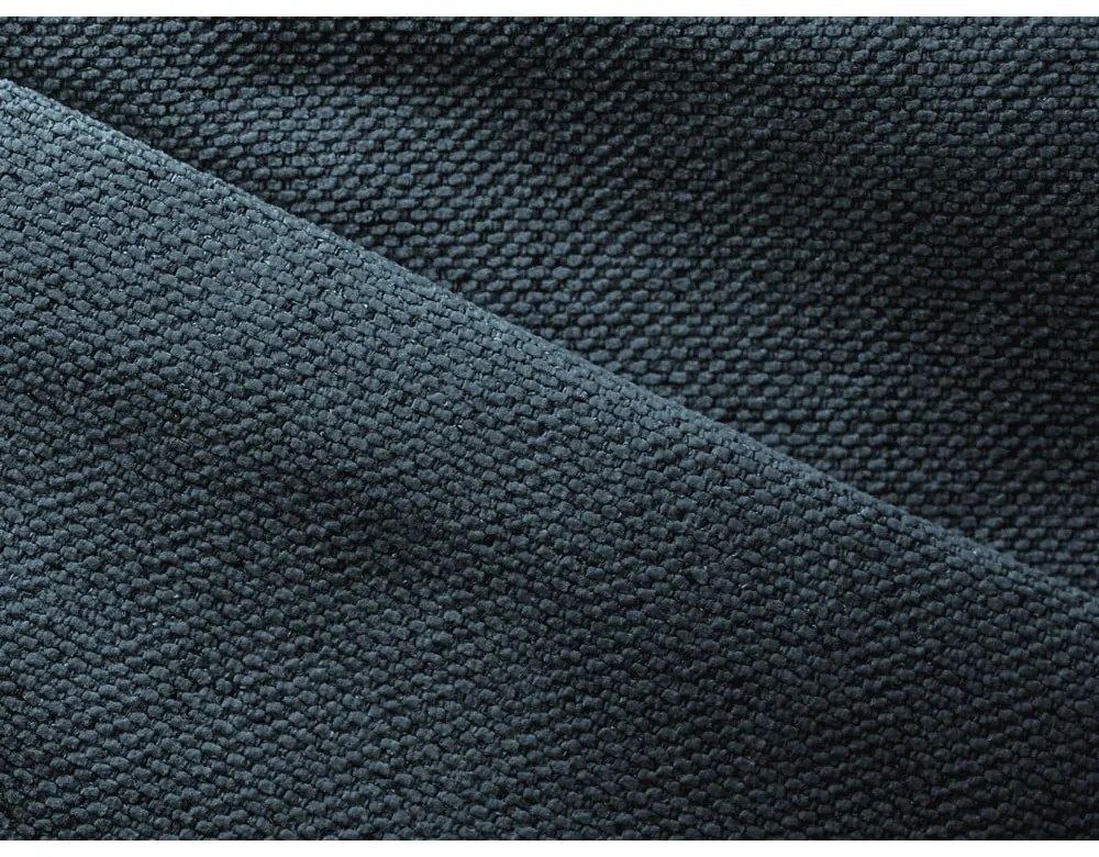 Divano angolare blu allungabile/con contenitore (con penisola a destra) Nanea – Makamii