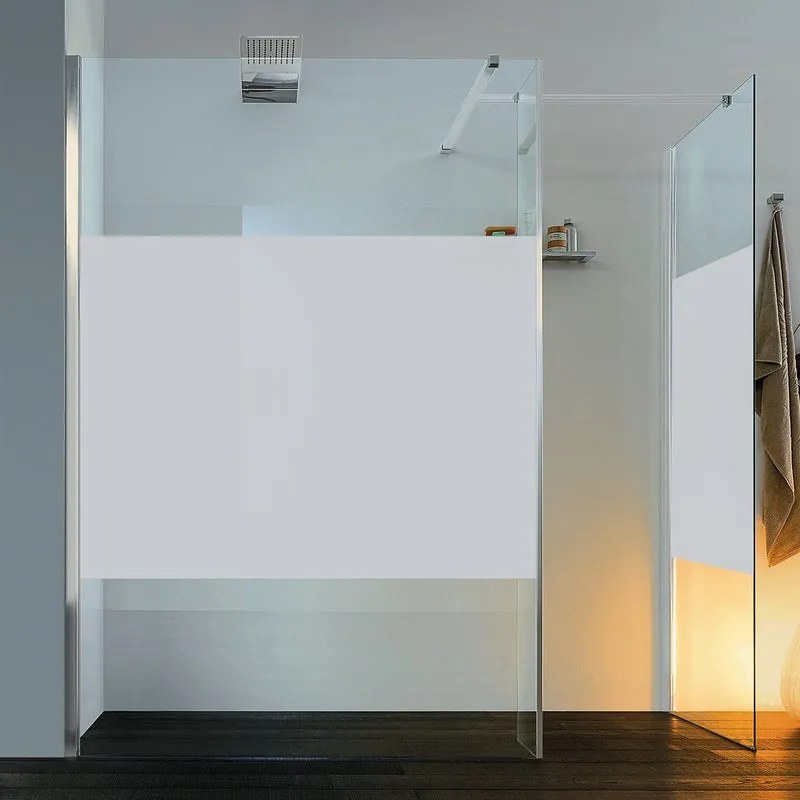 Walk-in wens L 68 x H 200 cm, vetro 6 mm serigrafato cromo