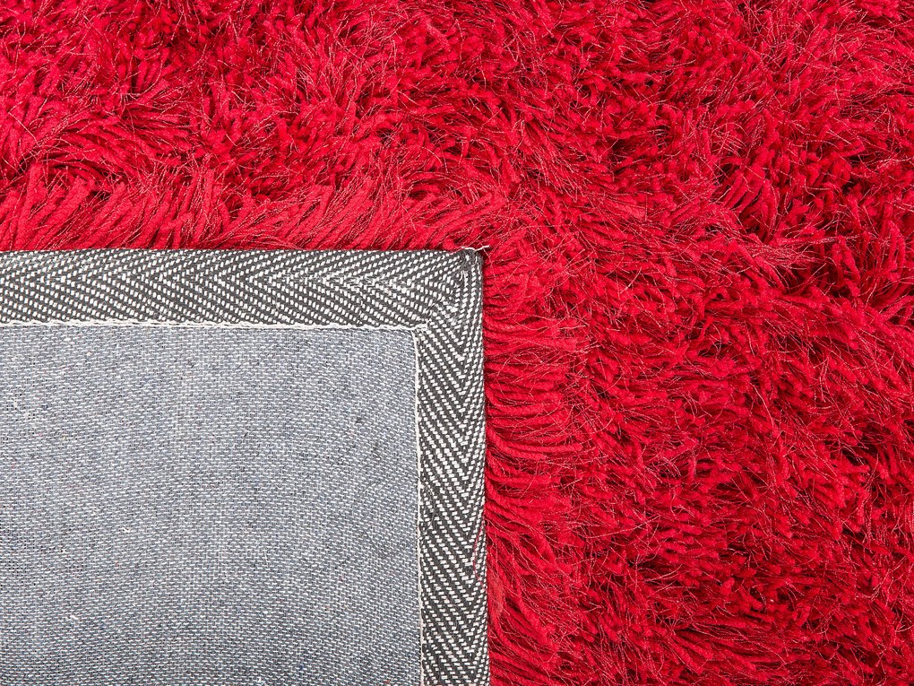 Tappeto shaggy rettangolare rosso 160 x 230 cm CIDE Beliani