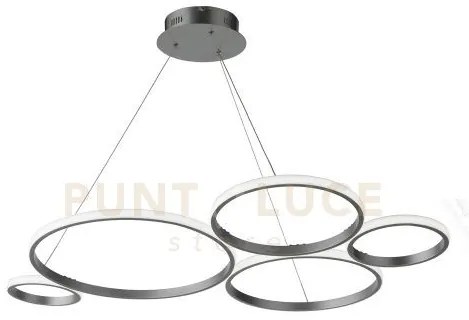 Sospensione pois silver 3000k 4760lm 60w dimmerabile l.108cm