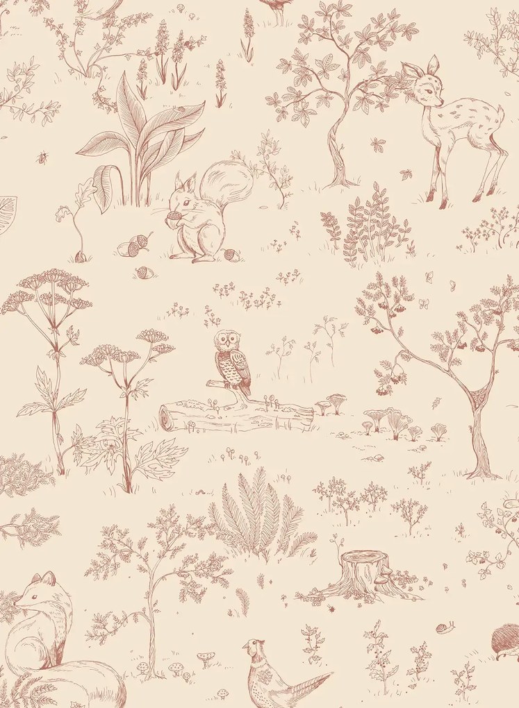 Sandberg Carta da parati Hollie - Terracotta