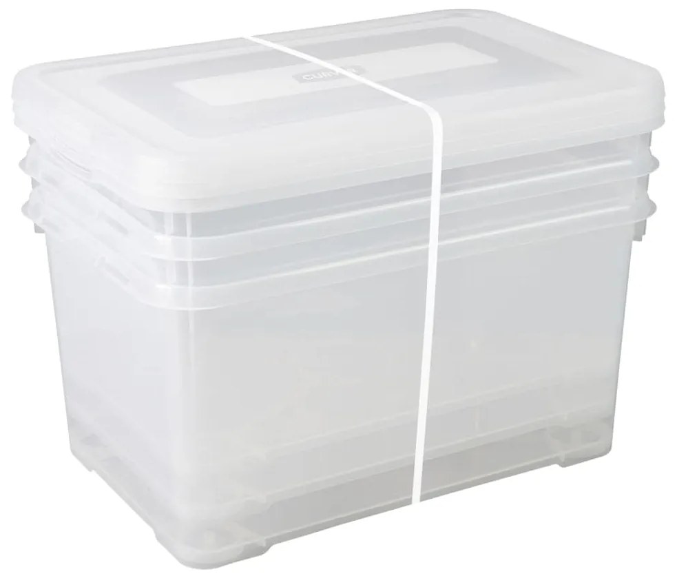 Set Di Scatole Portaoggetti Handy 3x50 L Trasparente /