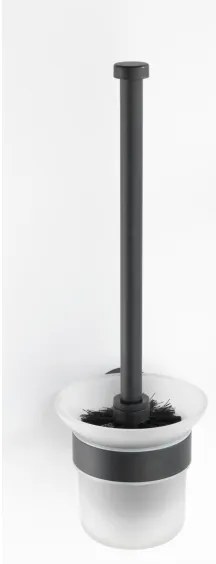 WENKO 24243100-WC scopino BOSIO BLACK 10x35 cm acciaio inossidabile/argentato/satinato