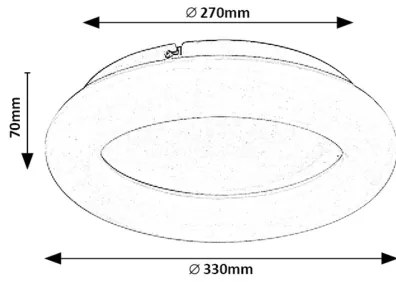 Rabalux 71168 - Plafoniera LED CELIE LED/24W/230V diametro 33 cm bianco
