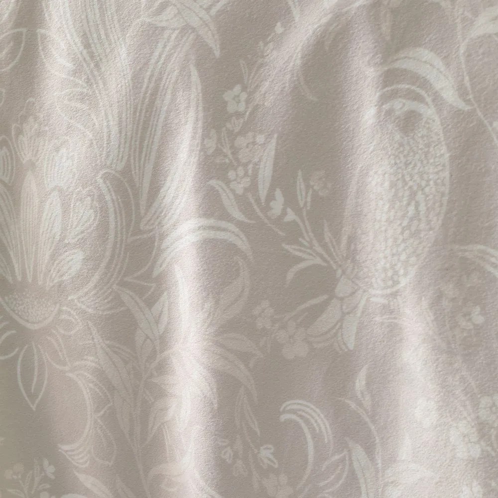 Set copripiumino e federa beige in velluto per letto matrimoniale 200x200 cm Bridgerton Regal Birds – Catherine Lansfield