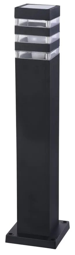 Lampada Da Terra Moderna Da Esterno Alluminio Nero 1 Luce E27 60W Ip54