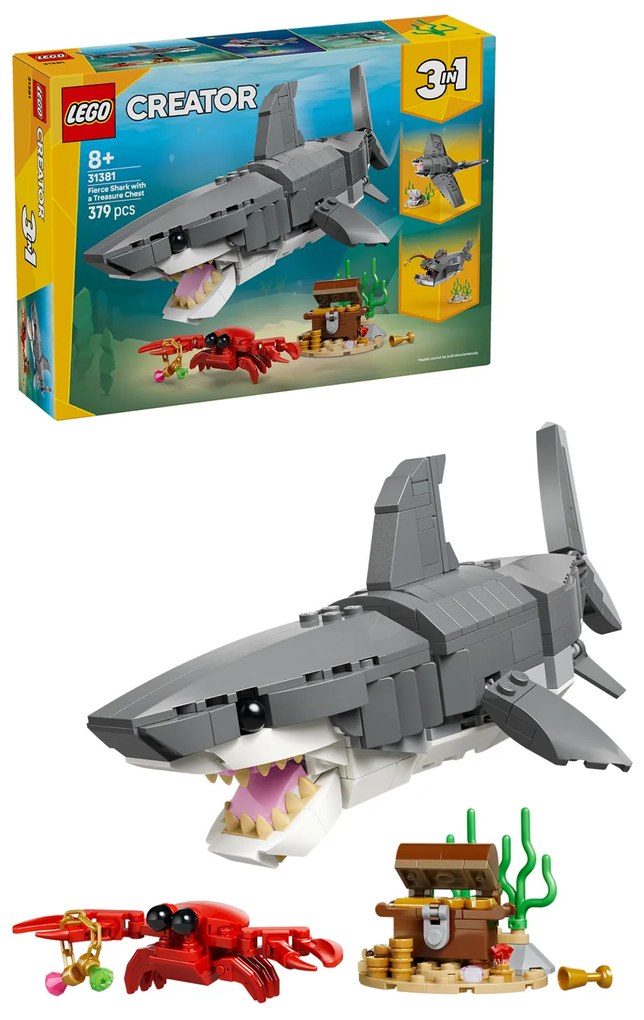 Squalo scrigno del tesoro Lego Creator 3 in 1