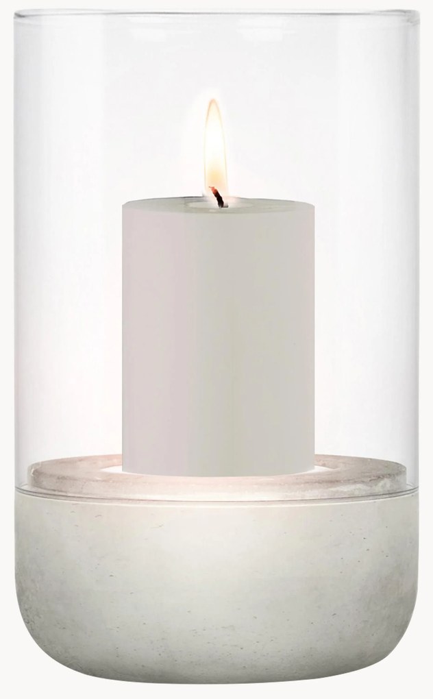 Portacandela in vetro Calma, alt. 20 cm