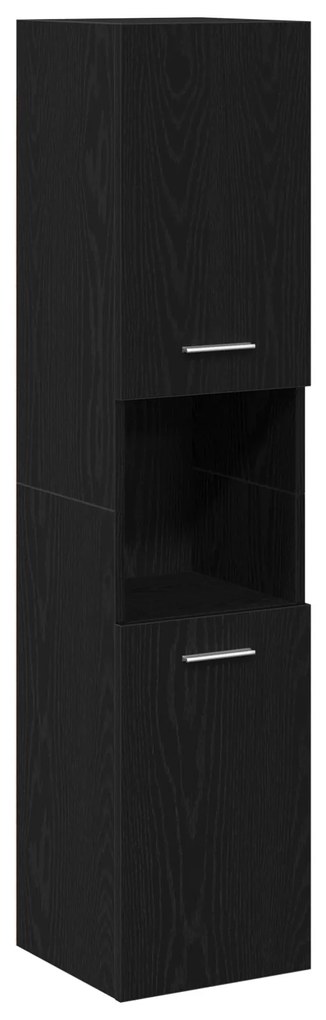 Set di mobili per bagno set di 3 rovere nero legno resistente