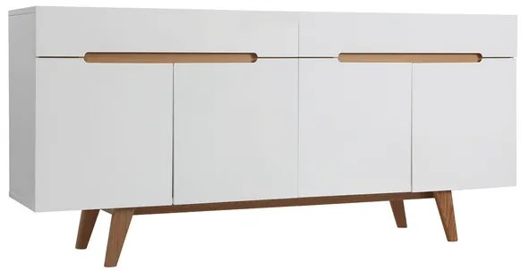 Buffet scandinavo bianco lucido e frassino 180cm MELKA