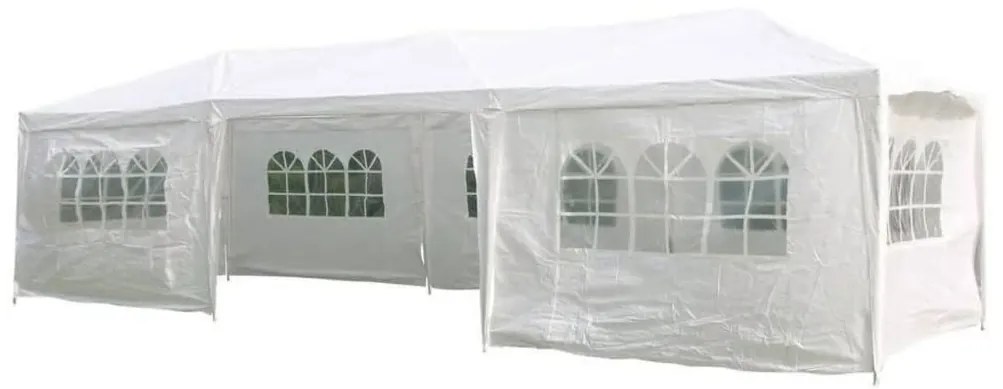 Tenda Da Festa Con Pareti Laterali 3x9 M Bianco /