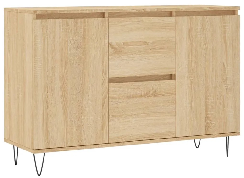 Credenza rovere sonoma 104x35x70 cm in legno multistrato