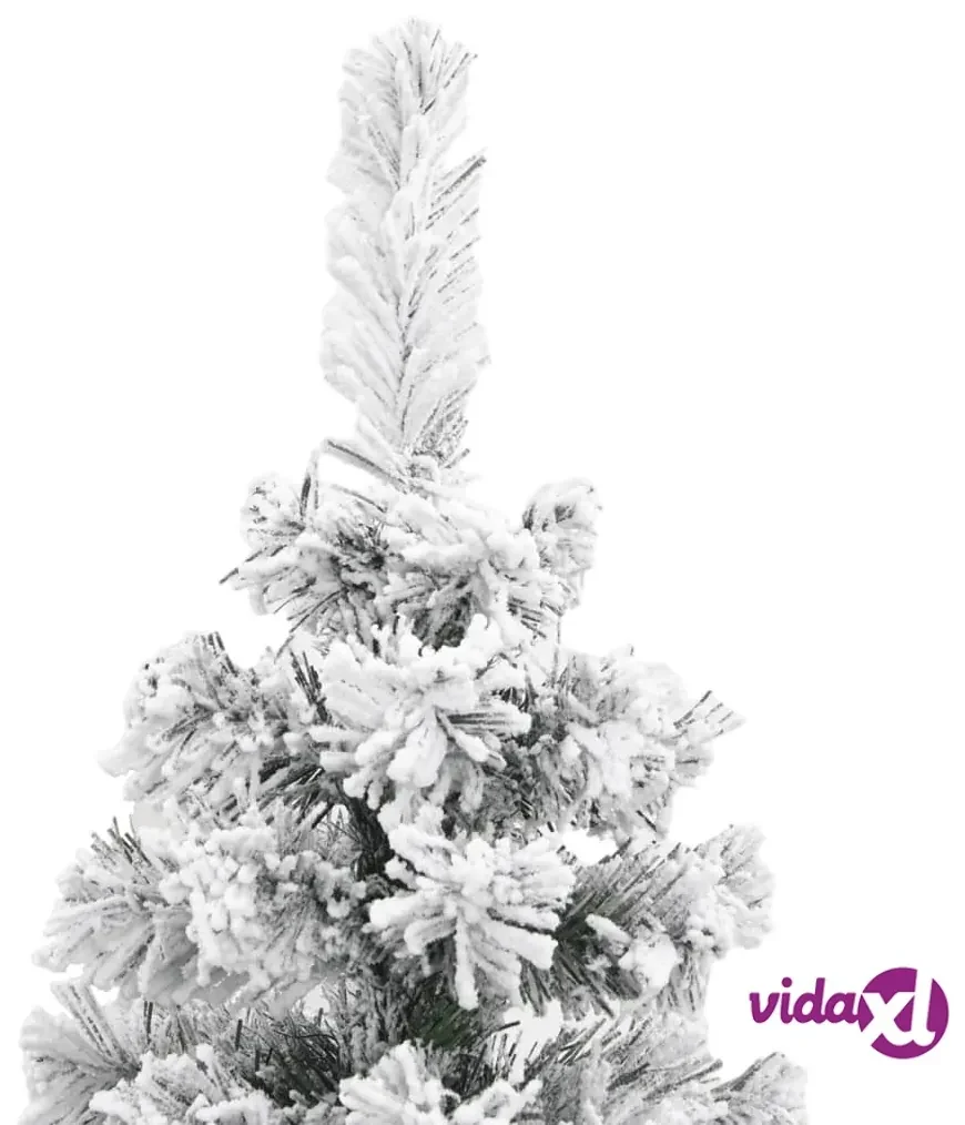vidaXL Albero di Natale Artificiale con Neve Fioccata Verde 240 cm PVC