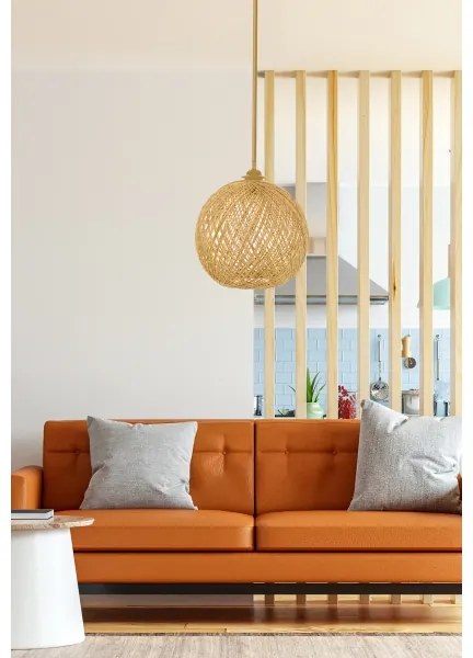 Lampadario su corda JUTE 1xE27/60W/230V beige