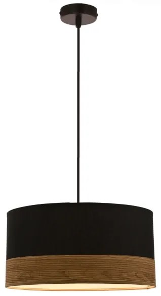 Lampadario a sospensione con filo PORTO 1xE27/60W/230V nero/marrone