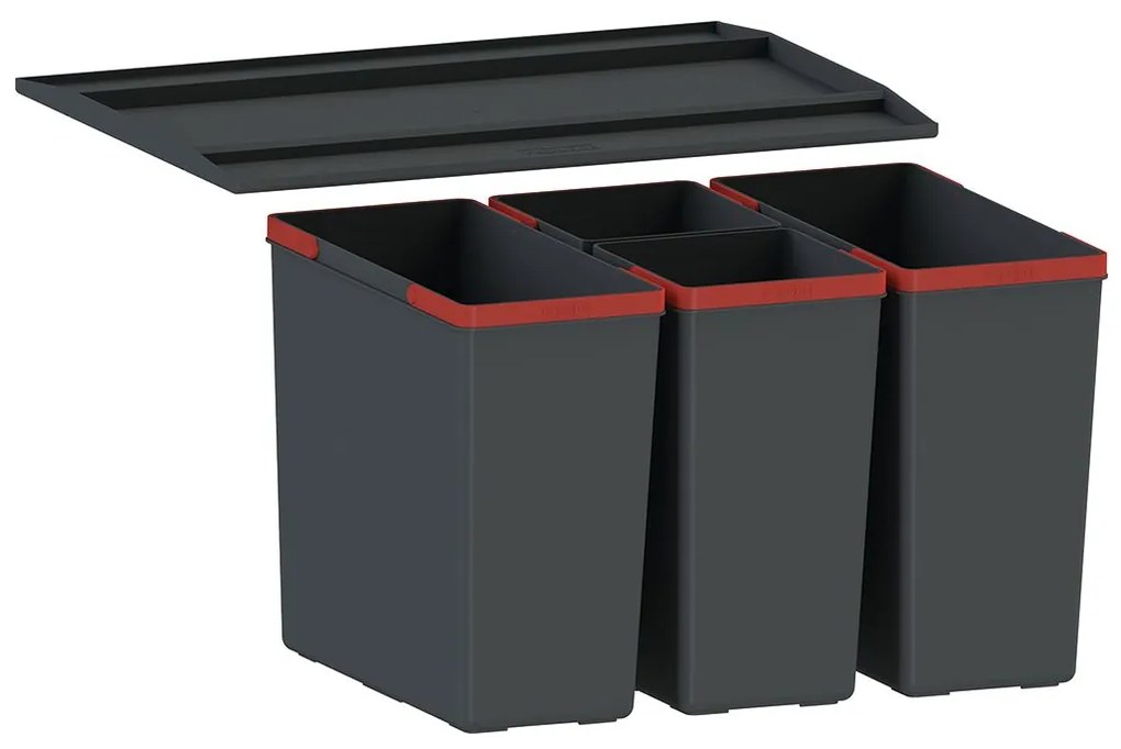 Franke EasySort contenitore per rifiuti 44 l nero-rosso 121.0494.193