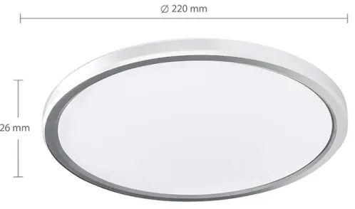 Solight WO825-LED Plafoniera da bagno ACATE 18W/230V 3000/4000/6000K Ø 22 cm IP54