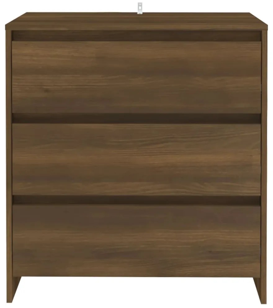 Credenza rovere marrone 70x41x75 cm in truciolato